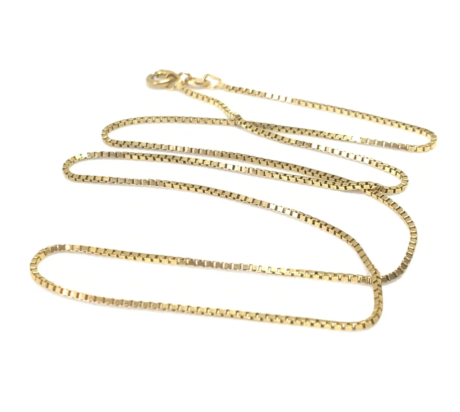 Figaro-collar de eslabones cubanos, cuerda de anclaje de oro puro de 10k, 14k, 1mm, 2mm, 3mm, 18 ", 20", 22 "y 24" en Estados Unidos de América + Canadá
