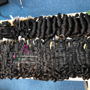 ผมหยิกปิสซี่ขด Funmi Curl,มหัศจรรย์ผมหยิกเป็นช่อ Pixie ม้วนผมเด้งสำหรับมัดผมมนุษย์ลากอส - Product Image 1