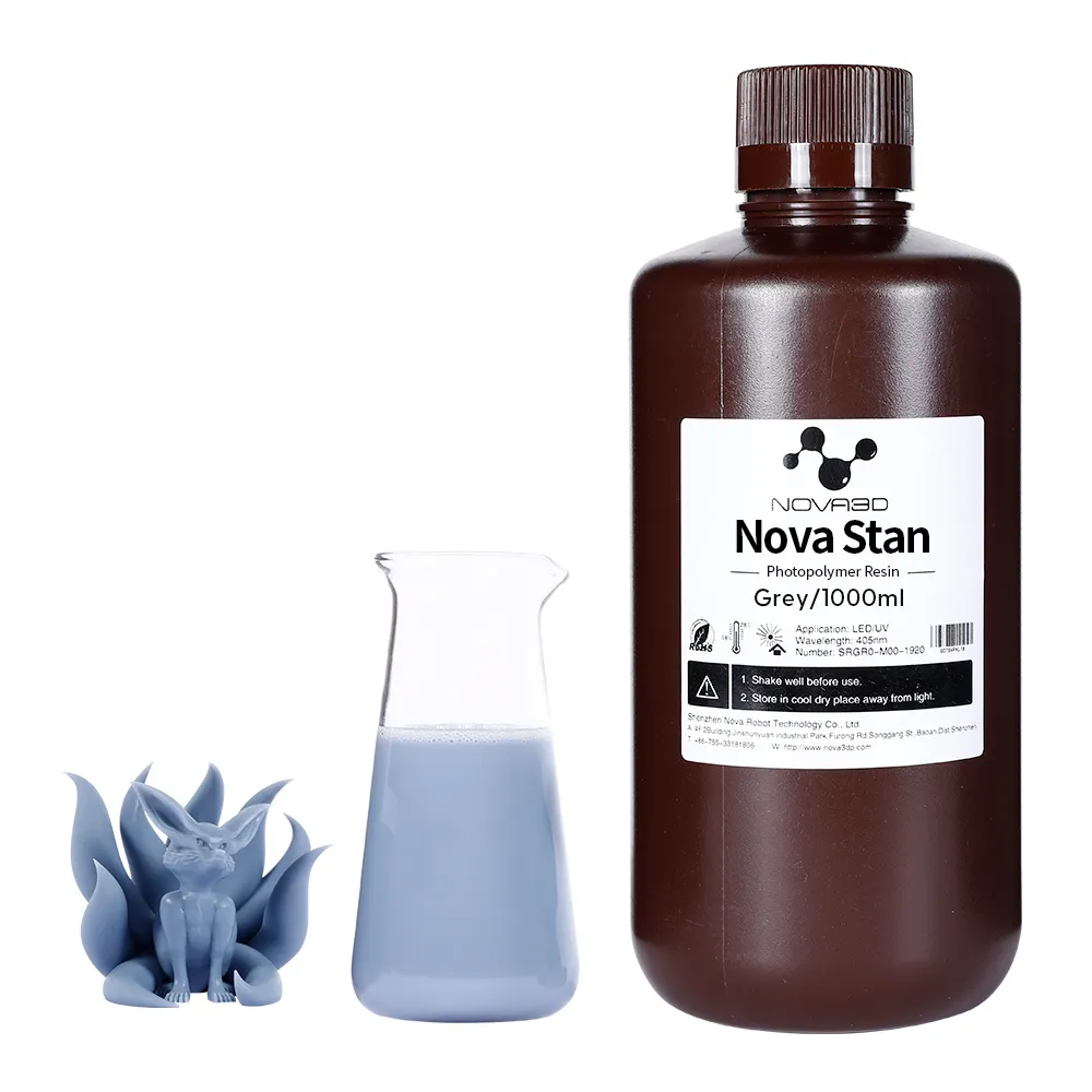 NovaStan 비용 효율적인 수지 NOVA 3D 프린터 1000ML 프로토 타이핑 UV 수지 405nm 용 고정밀 포토 폴리머 수지