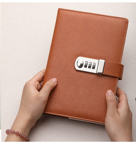 White Pink Custom Logo Bookmark <strong>Notebook</strong> With Metal <strong>Code</strong> Lock Silver Secret Diary Girl Gift Set Box Planner Office <strong>Notebook</strong>