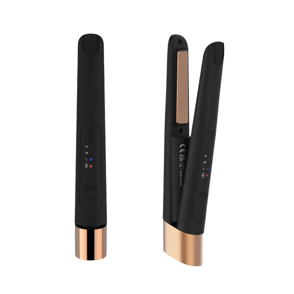 Minisecador de pelo inalámbrico recargable por USB, herramientas de estilismo de viaje, alisador y rizador de pelo, portátil, sin enchufar