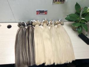 Ivirgo ipeksi düz dalga perulu bakire Remy saç uzatma doğal saç rengi dokuma tarzı - Product Image 6