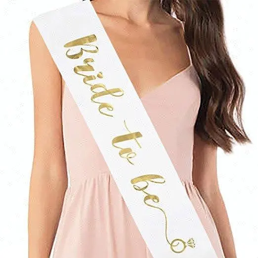 Factory custom logo printed Bride to Be Happy Birthday Girl pageant Satin Ribbon Sash For party