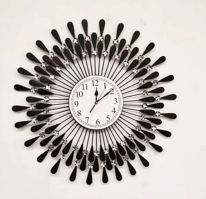 Reloj analógico de pared de diseño escénico hecho a mano, de metal decorativo, con forma redonda y aguja bonita, para el hogar y la Oficina, superventas