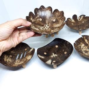 天然生物学的装飾カーブコーナットソープディッシュトレイホルダー高品質ベトナムCOCO-ECO作られたブランドポリッシュ - Product Image 4