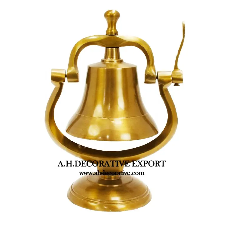 Emas Antik Kapal Bell Meja Patung untuk Dekorasi Rumah Emas Meja Tengah Meja Mewah Patung