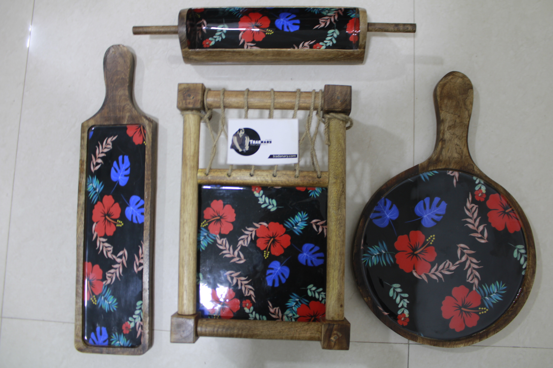 Fleur rouge et bleue