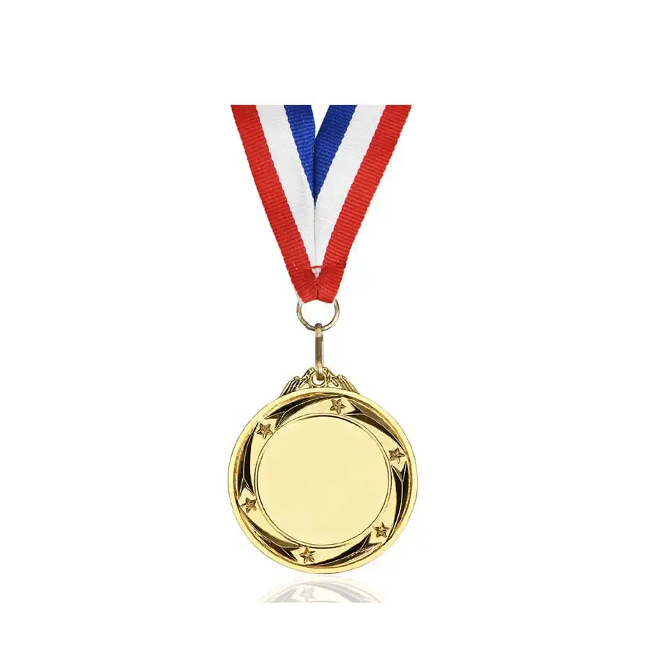 Medalla deportiva de Metal personalizada, accesorio para correr, competición, en blanco, oro, plata