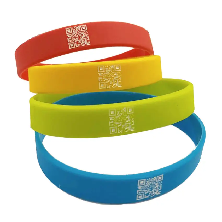 Benutzer definierte Logo Latex kostenlose Werbe geschenk Silikon Armband Kinder Gummi Armbänder