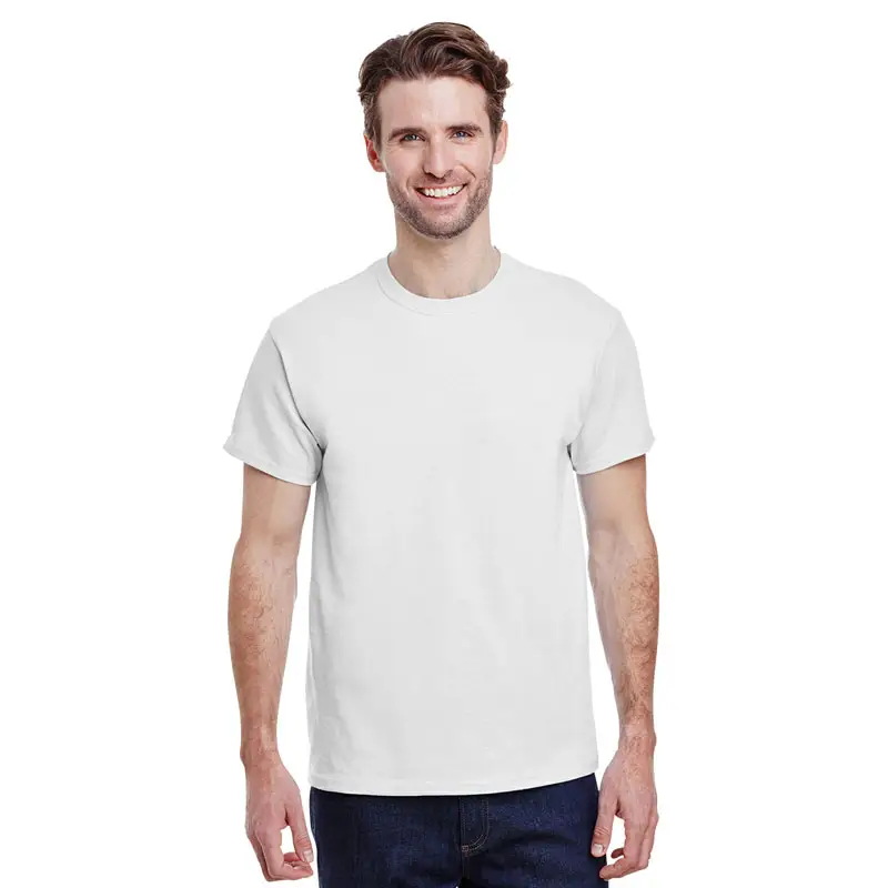 Camiseta de algodón de dos colores para hombre, camisa de tela suave, estampado de logotipo personalizado, nuevo diseño