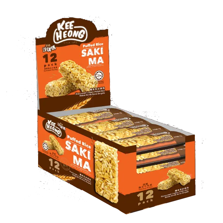 Kee Heong Sachima - 25g de arroz inflado, galletas dulces de Malasia, panal de abeja, galletas Sa Ki Ma