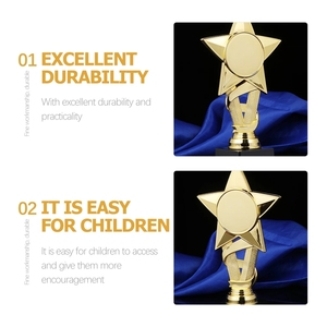 Özel anlamsız vücut geliştirme yıldız ödül spor bileşenler bardak Metal Badminton Trophy Emmy geldi ödülü yıldız ödül - Product Image 4