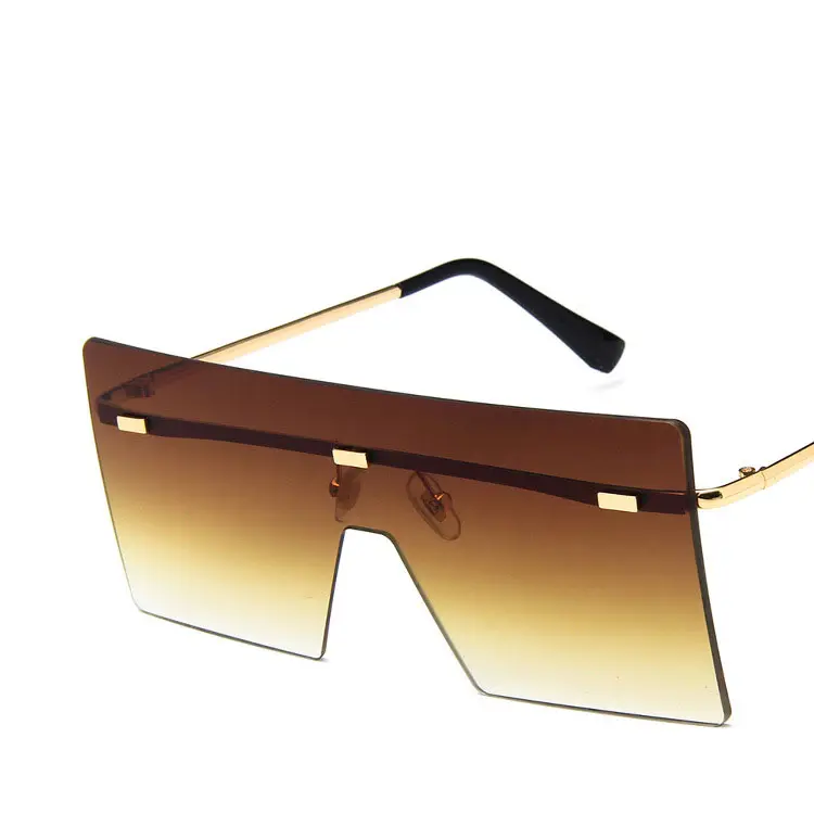 Wenzhou xingyun CE UV400-gafas de sol de gran tamaño para mujer, con logo de metal, a la moda