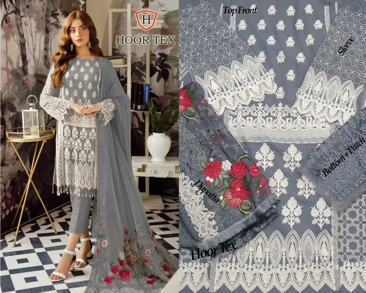 heavy embroidery work pakistani style salwar kameez with high quality for ladies latest new designs
