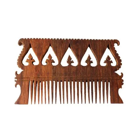Vintage Hand Carved Sheesham Wooden Hair Comb