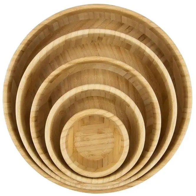 Набор бамбуковых деревянных салатных Мисок