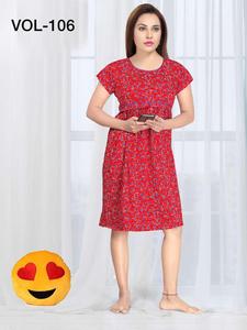 最新のコットンインディアンプリント女性のためのさまざまなナイティデザイン - Product Image 5