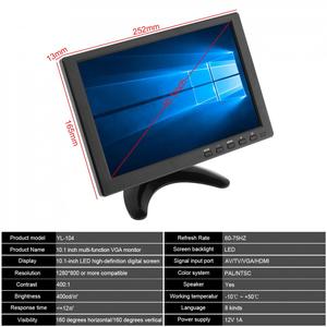 10.1 Inch HD VGA <strong>BNC</strong> TFT <strong>LCD</strong> Screen Display Color Auto Car Rear View <strong>Monitor</strong> for Stereo Microscope - Product Image 4