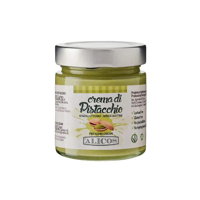 Made in Italy high quality ready to eat food sweet sauce 190g vegan food pistachio cream for all ages