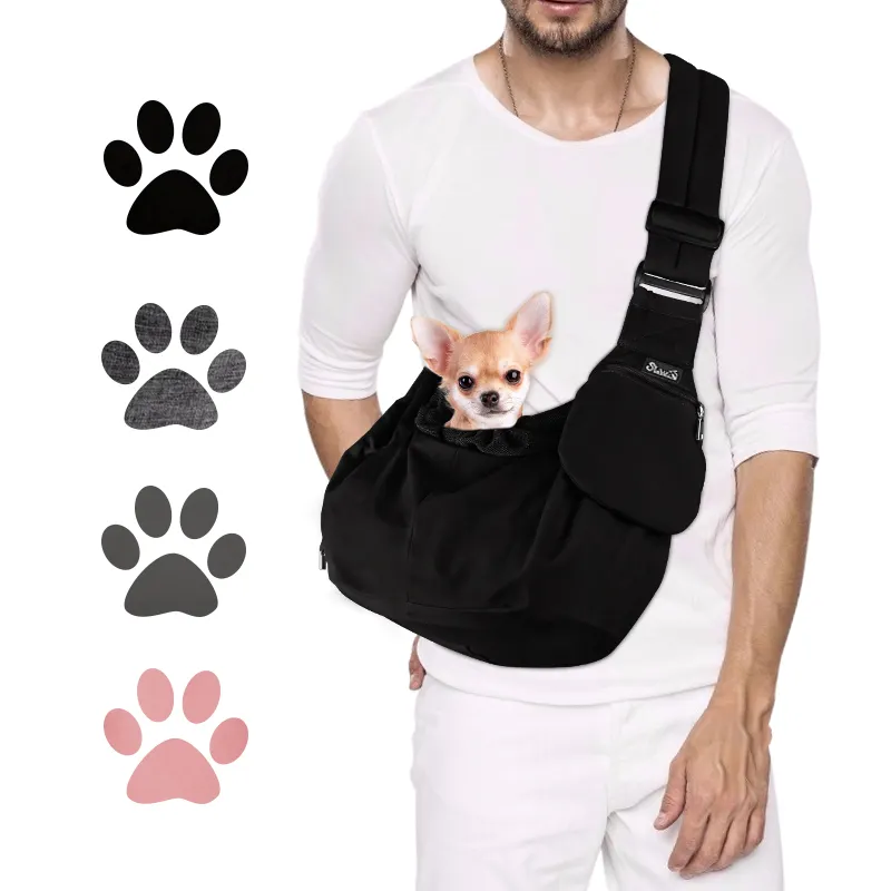 Verstelbare Pet Dog Sling Carrier Bag Comfortabele Outdoor Hond Reistas Ademend Huisdier Schouders Sling Bag