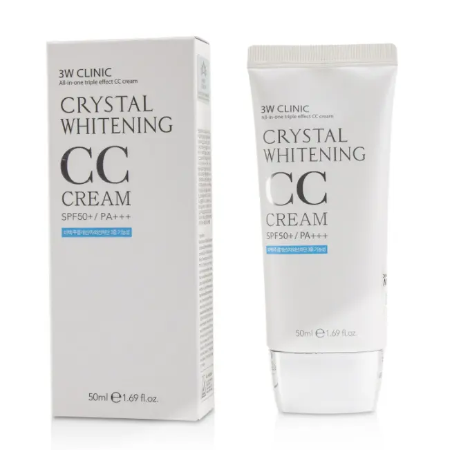 เครื่องสำอางเกาหลี3W CLINIC Crystal CC Cream SPF 40 PA +++,ครีมกันแดด BB Cream กันรังสียูวีบล็อกเครื่องสำอาง