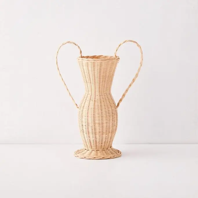 Grande vaso in rattan per la decorazione domestica dal Vietnam