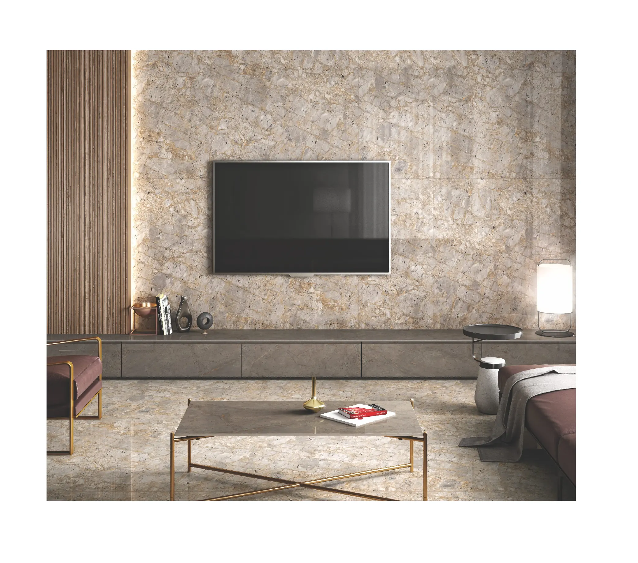 Terroso Cinza Dourado Polido Finish 100% Ladrilhos de cerâmica azulejos polidos azulejos porcelanato piso parede