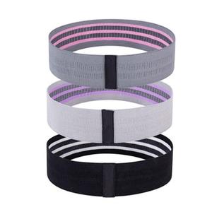 Faixa elástica de borracha para exercício, faixa fitness antiderrapante para exercício do quadril, resistência ao tecido