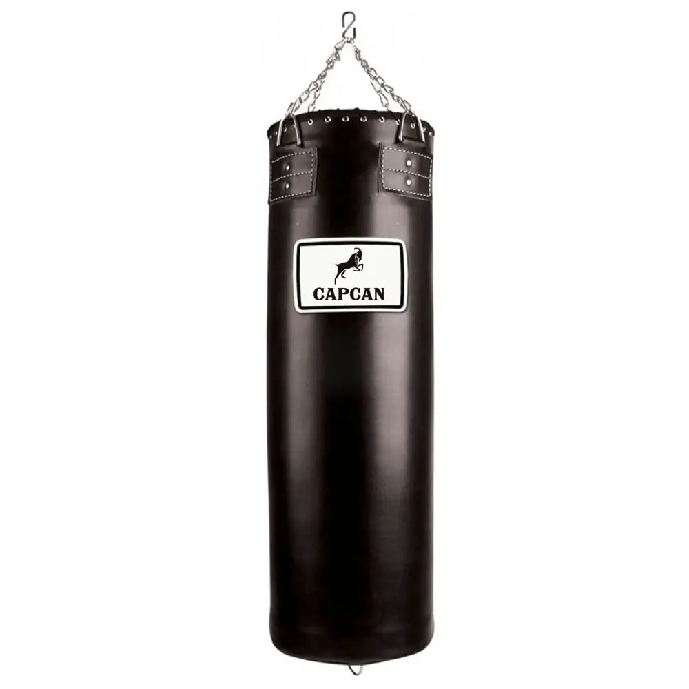 Yüksek kaliteli PU deri ağır boks torbası boks kum torbası özel Logo ile