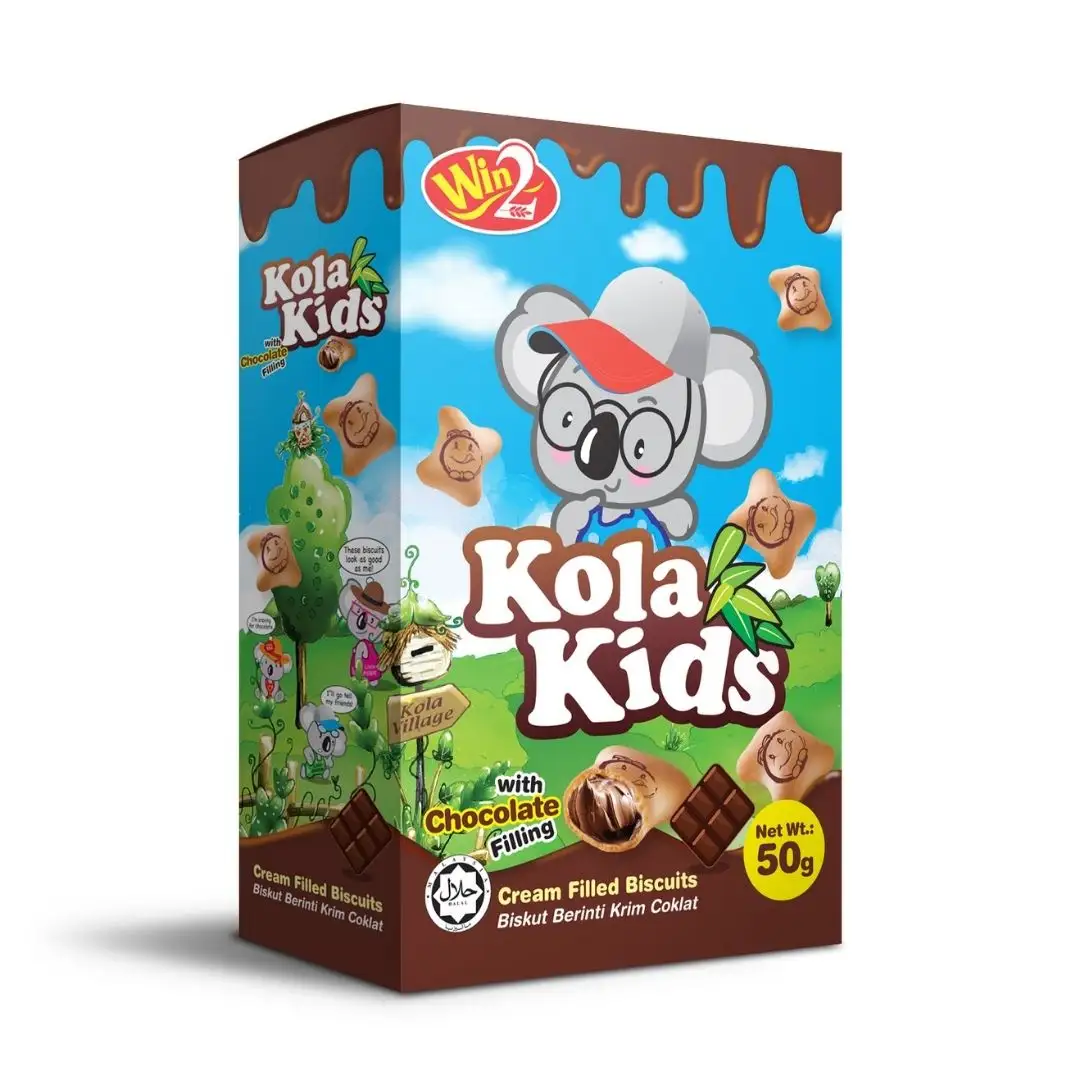 Koala Bambini Biscotti Con Cioccolato Ripieni di 50g di Crema Riempito Biscotti