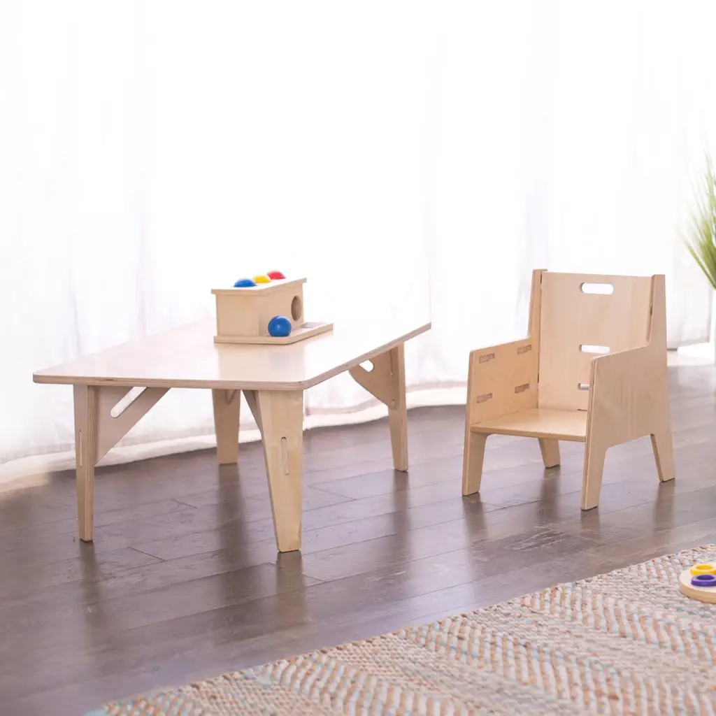 Mesa de actividades de escritorio de madera para niños, juego de asiento para niños, accesorios de Hobby, muebles, mesa de aprendizaje