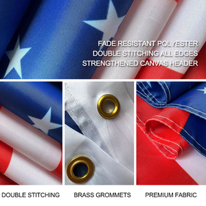 Promosyon 100% Polyester amerikan bayrağı özel abd amerika abd bayrağı boyutları 2x3 3x5 4x6 ekran için - Product Image 3