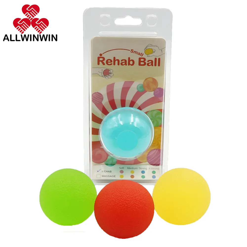 ALLWINWIN HEB01 Pelota de ejercicio manual-5cm TPR Therapy Stress Squeeze