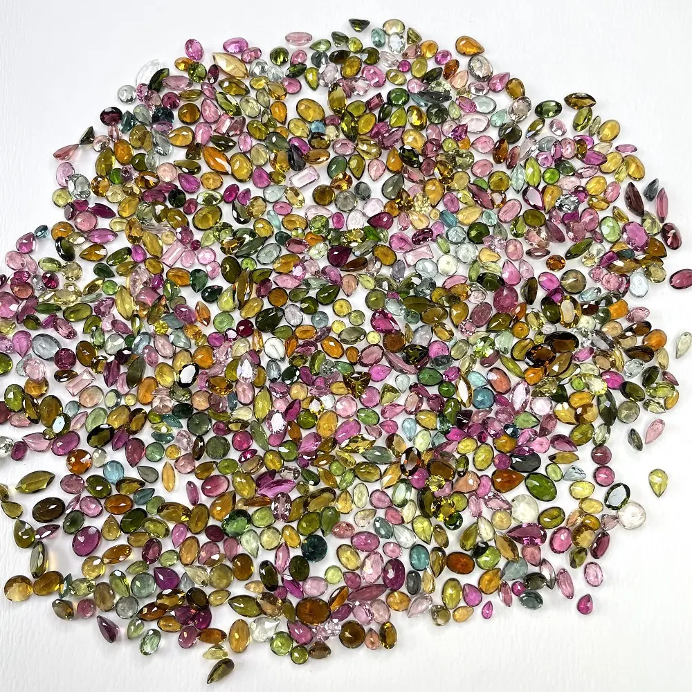 Top quality tourmaline gemstone multi color fine cut calibrated size in all shapes and sizes at wholesale prices