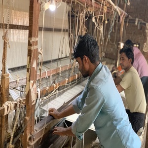 Büyük boy yumuşak parlaklık el yapımı dokuma Tencel yüksek düşük elmas kesim 3D tasarım özelleştirilmiş ipek Handloom LoomKnotted halı halı - Product Image 3