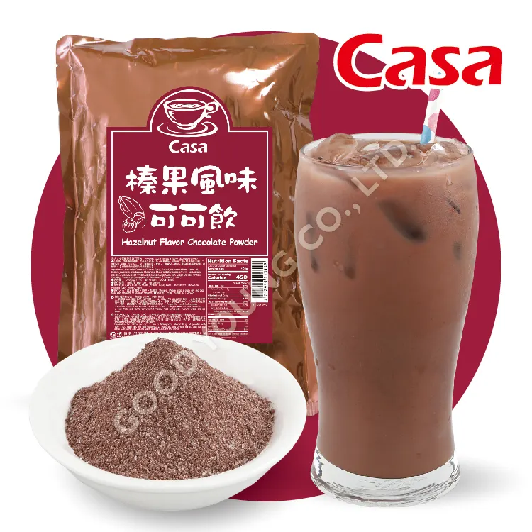 Guter junger Tee Boba Bubble Tea Zutaten Hanelnuss geschmack Schokolade Instant Milk Tea Powder