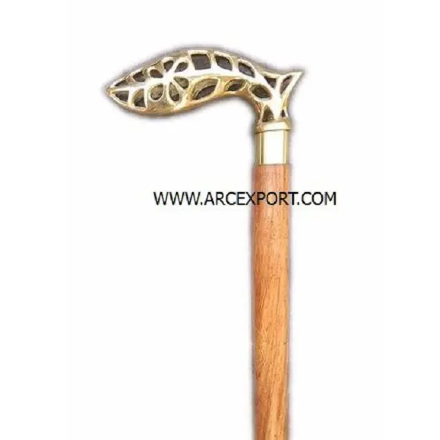 Desain Kayu Mewah Dekorasi Modern Standar Kualitas Terbaik Ware Antique Walking Stick untuk Dijual