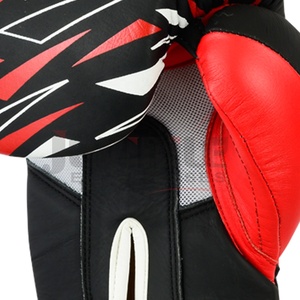 Guantes de boxeo Hook & Loop de cuero de vaca de alta calidad para entrenamiento de artes marciales Nuevo estilo Guantes de boxeo profesionales personalizados - Product Image 6