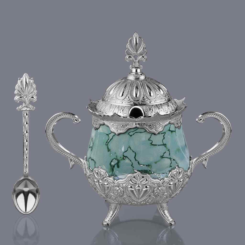 Turquoise with Silver