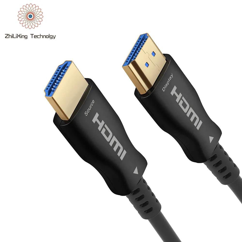 Usine prix de gros câble HDMI 2.0 4k optique actif aoc câbles mâle à mâle pour tv av audio ps4 câble 10m 20m 50m 100m