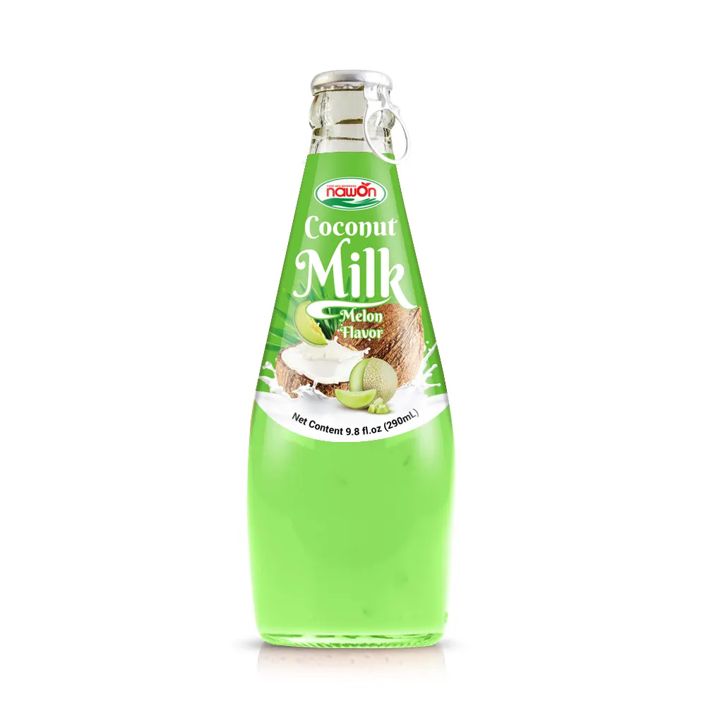 Wholesale Coconut Canned Milk 290ml Melon Flavor OEM ISO HACCP Beverage Manufacturer Vietnam