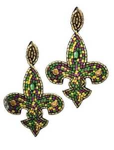 ต่างหูลูกปัดรูปผีเสื้อสำหรับผู้หญิง Mardi Gras จากอินเดีย - Product Image 5