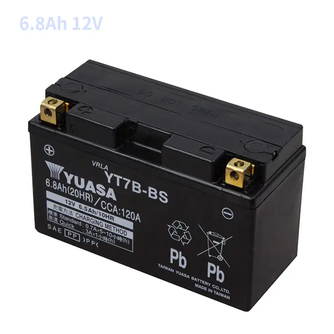 MF بطارية جافة YT7B-BS 12V 6.8ah ل yuasa البطارية