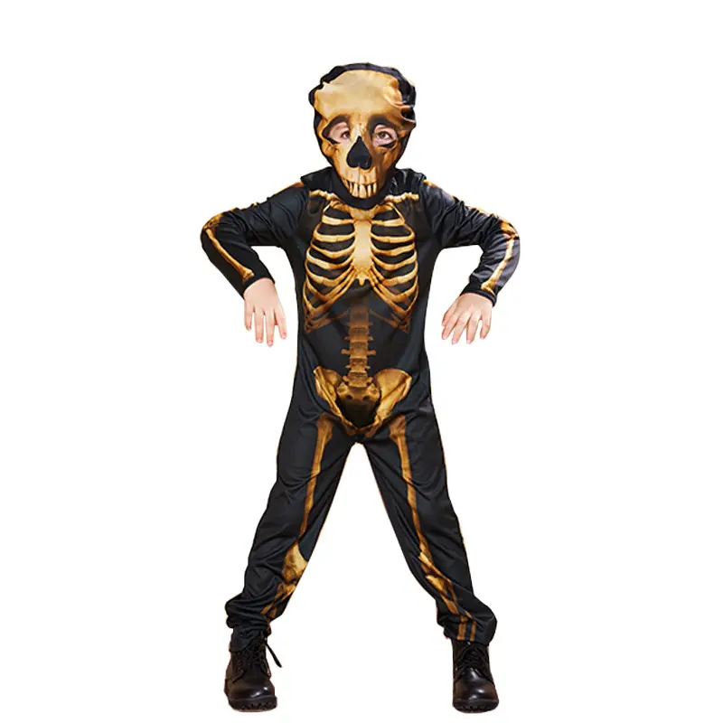 Sturmhaube mit goldenem Skelett druck für Kinder