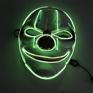 ライトアップネオンハロウィンピエロ光るLEDマスクハロウィンパーティーとコンサート怖いパーティーのテーマコスプレ給料日シリーズマスク