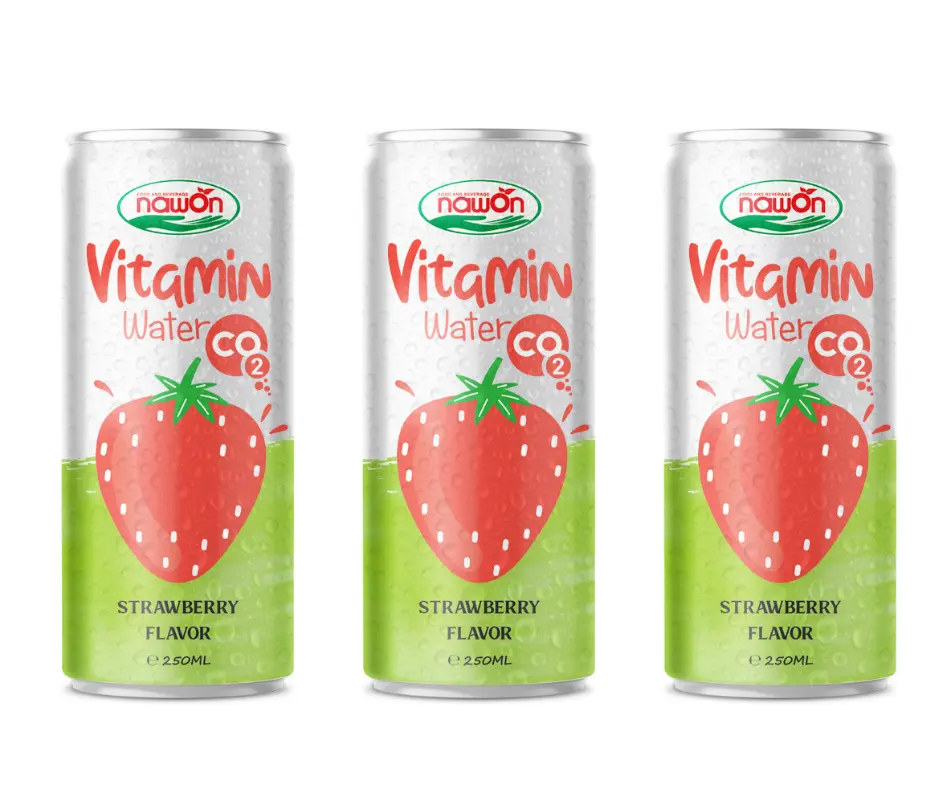 Sweet Carbonated Drink Manufacturer 250ml NAWON Strawberry Flavor Soft Drink Provider OEM Wholesale Price