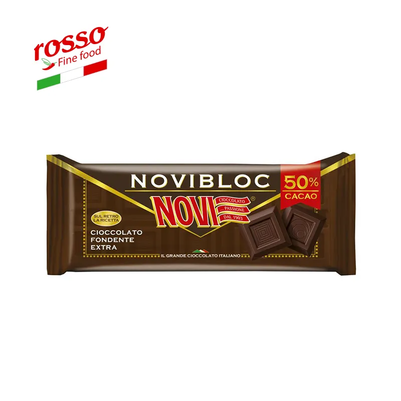 Novin-chocolate negro extra, Novibloc, 500G, chocolate italiano, hecho en Italia