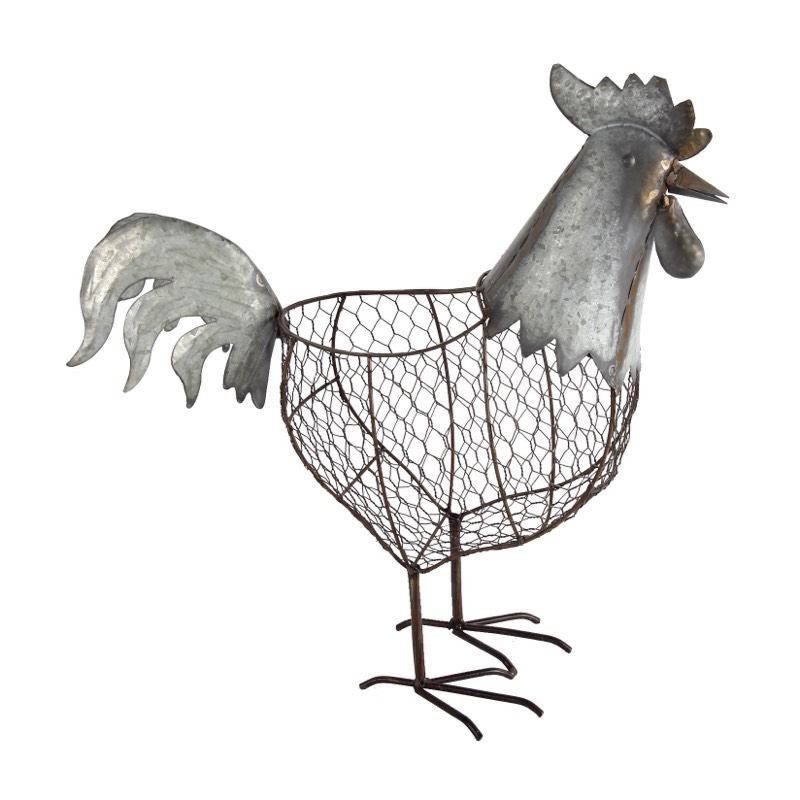 Rooster with basket
