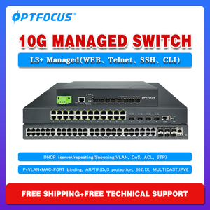 Firmware OEM Management Fiber Managed Ethernet Lacp-Funktion optisches Netzwerk Gigabyte Ethernet 24 Ports 10g SWITCH - Product Image 2