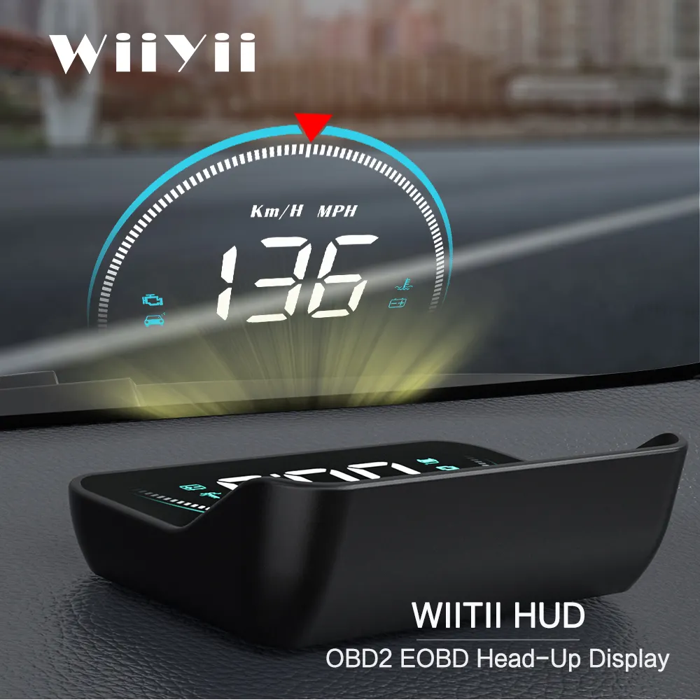 Nuevas herramientas de diagnóstico de coche M8 HUD OBD2 Head Up Display velocímetro sistema GPS Head Up Display para todos los coches